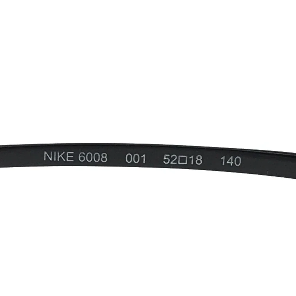 Nike Eyeglasses Frames 6008 001 Black Gloss Wire Rim Titanium 52-18-140